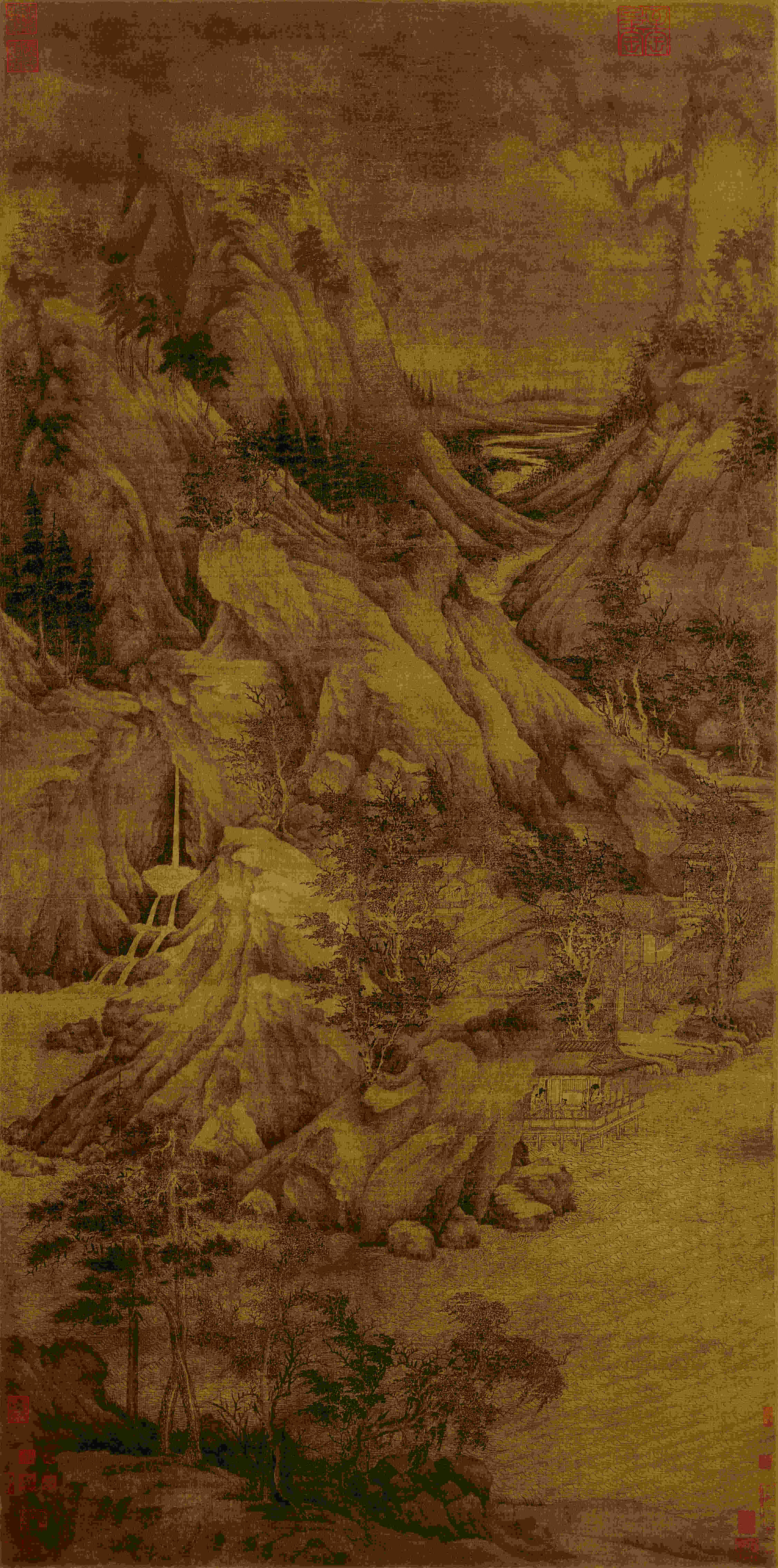 五代 董源-溪岸图绢本221.5x110副本.jpg